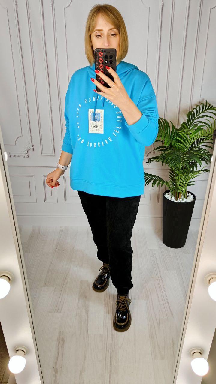 Жіноче тепле худі тринитка з капюшоном виробництва туреччини