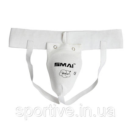 Захист паху для чоловіків із ліцензією WKF | біла | SMAI E025-WK, фото 1