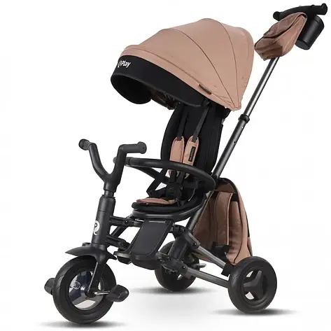 Триколісний Дитячий Велосипед Qplay Nova+ Rubber Exclusive Brown, фото 1