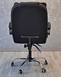 Офісне крісло з тканини + підніжка Комп'ютерне крісло BOSS KO22CZ-MAT ЧОРНИЙ колір ВІДМІННА ЯКІСТЬ, фото 7