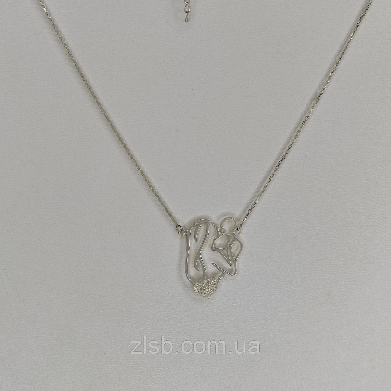 Срібне кольє Мати та дитина  430м колье, фото 1