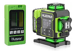 Лазерний рівень Huepar W04CG Premium відкалібрований нівелір з приймачем