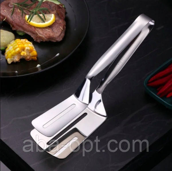 Щипці - лопатка з нержавіючої сталі L 26 см Нео (шт), фото 1