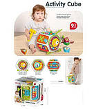 Музичний мультибокс 6215 центр куб мелодії, звукові ефекти, підсвічування, пальчикові ігри, фото 3