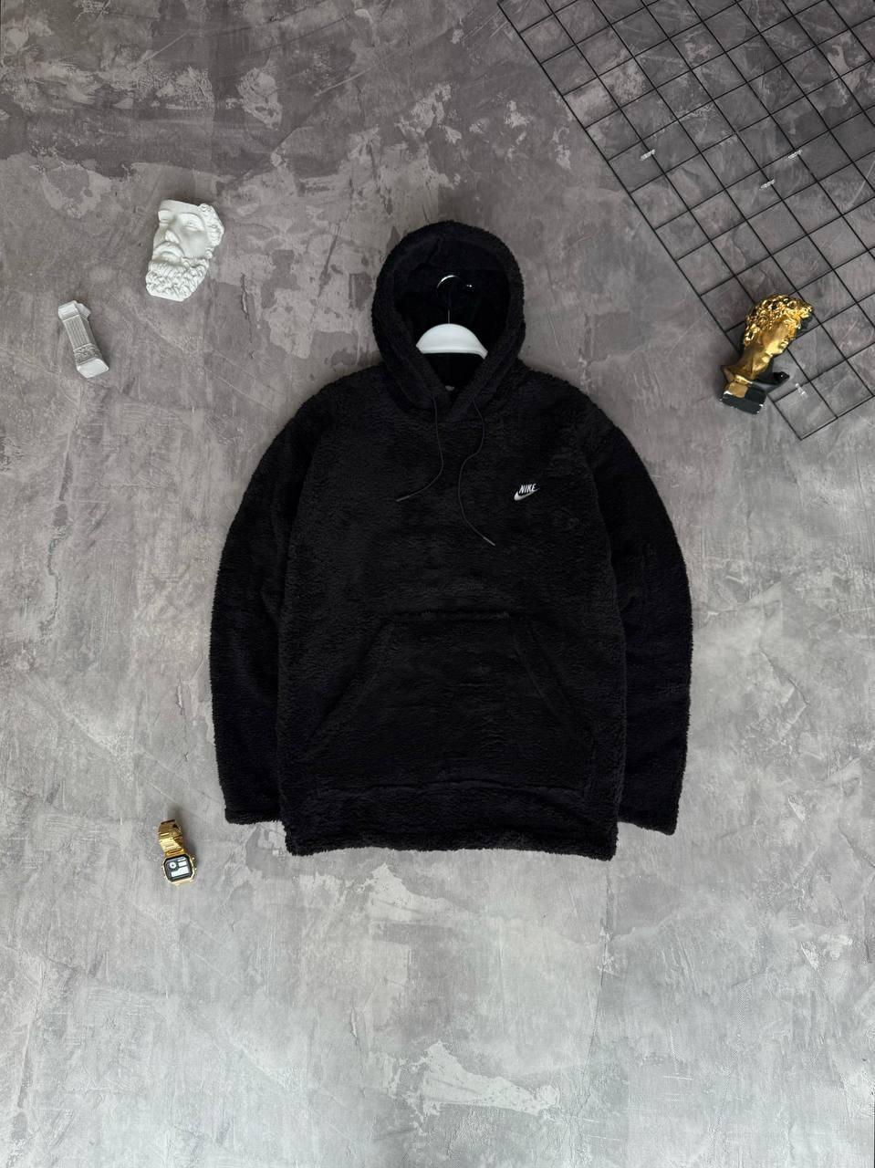 Чоловіча махрова худі Nike M2165 чорна, фото 1