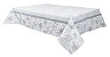 Скатертина Новорічна двостороння водовідштовхуюча 140х180 см. срібний люрекс, фото 2