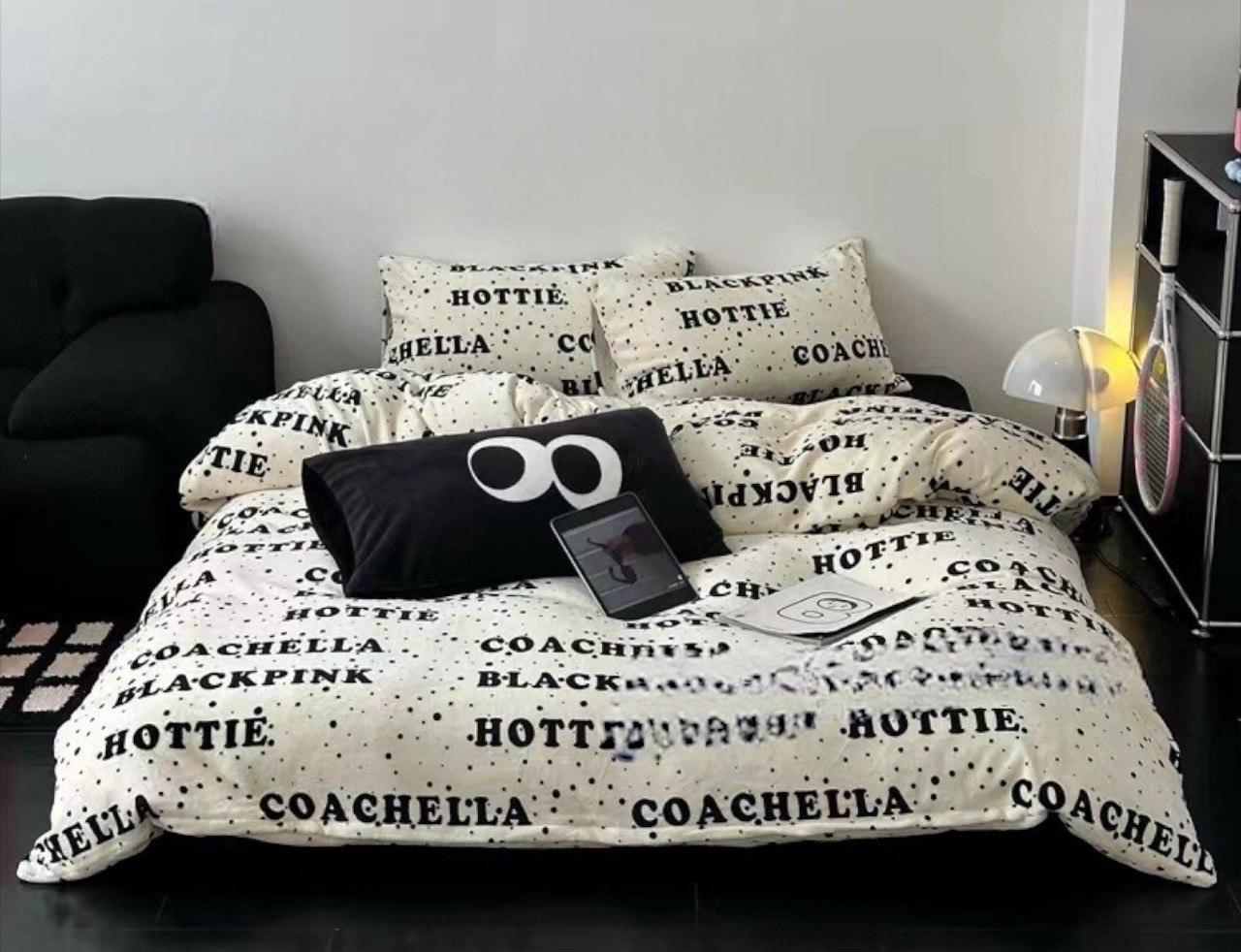 Велюрова стильна постільна білизна єврокомплект, фото 1