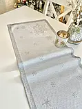 Новорічна двостороння доріжка 40x100 см, скатертина з тефлоновим покриттям, фото 4