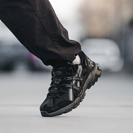 Зимові Чоловічі Кросівки Asics Gel-Sonoma 15-50 Gore-Tex / Асікс Гел-Сонома 15-50 Гор Текс Чорні з Сірим, фото 1