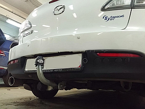 Фаркоп Mazda 3 BL 2009-2013 (Мазда 3 BL) без підрізу бампера, фото 1