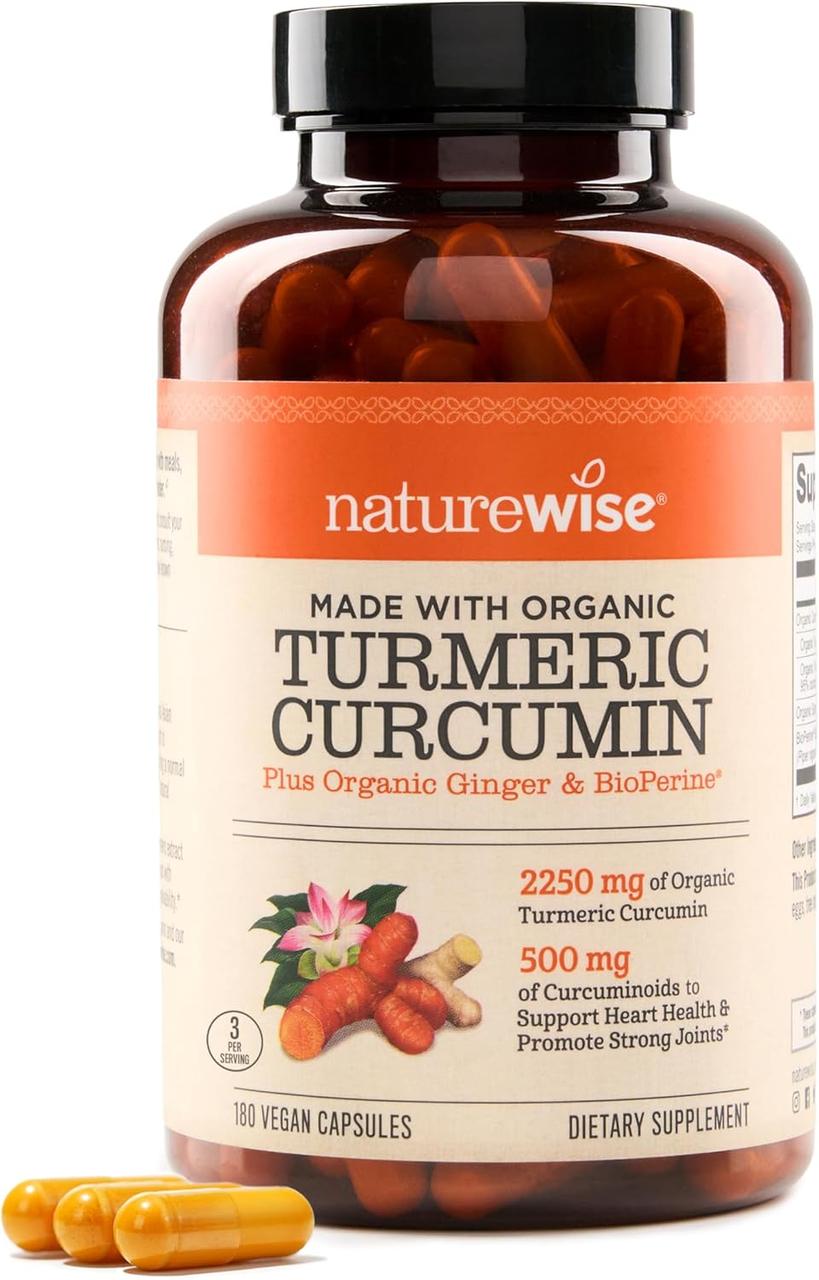 NatureWise Curcumin Turmeric 2250 mg 180 вег капсул