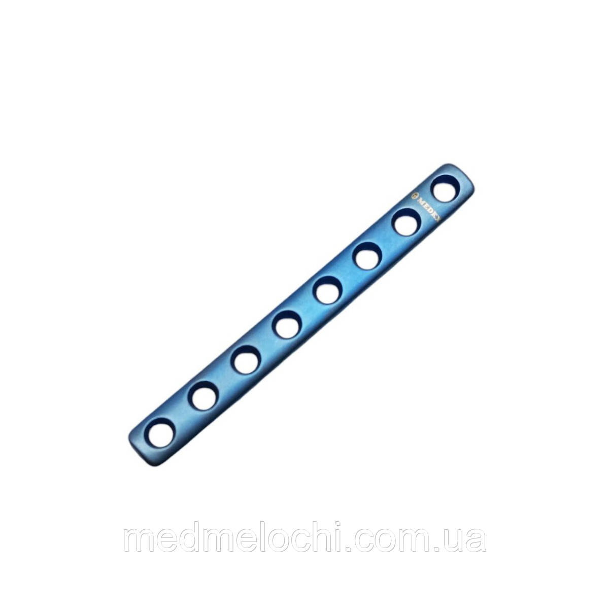 Пластина п'ясткова (титан) товщина 2 мм, D = 2,0 мм, 8 отв
