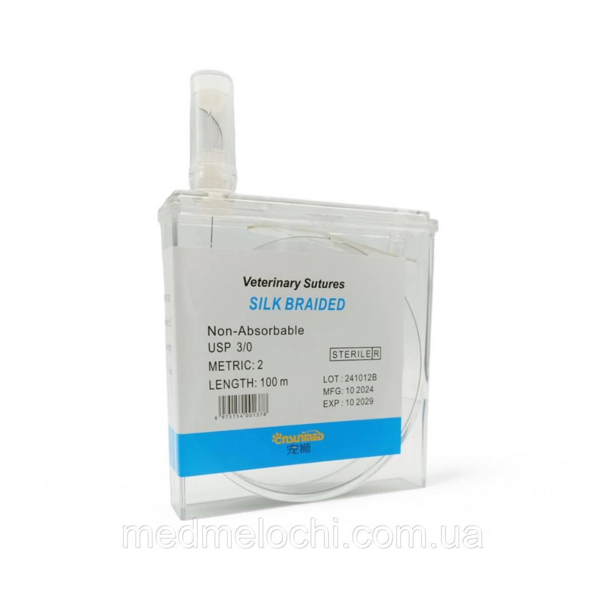 Шовк Sunmed USP 3/0 (EP 2) в касеті, 100м
