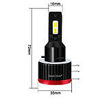 Led лампи H15 90W 12000lm 12v з обманкою (CANBUS) | ДХО та дальнє світло 32/90w 6000K, фото 4