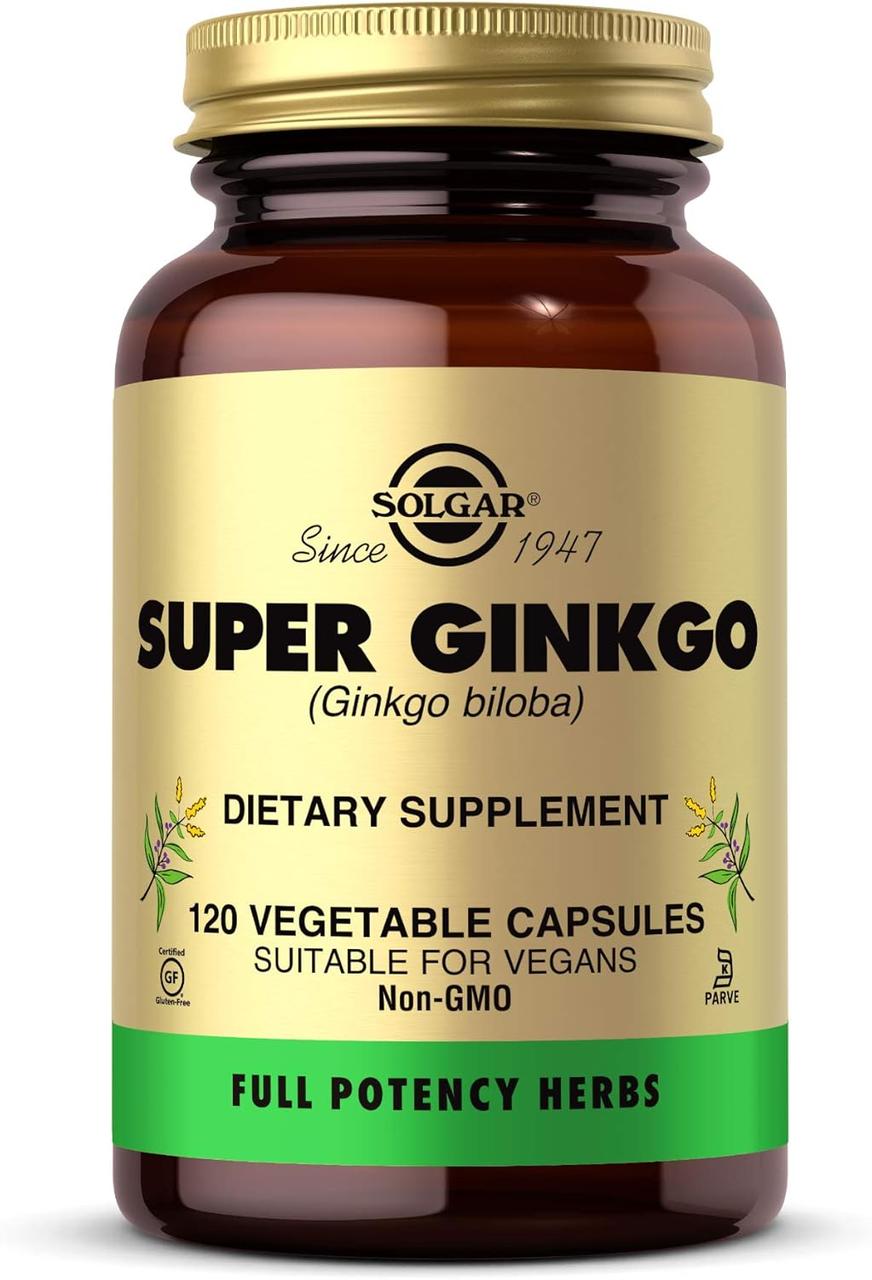 Solgar Super Ginkgo 120 Vegetable Capsules, фото 1