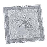 Двосторонні водовідштовхуючі серветки Новорічні з срібним люрексом, фото 2