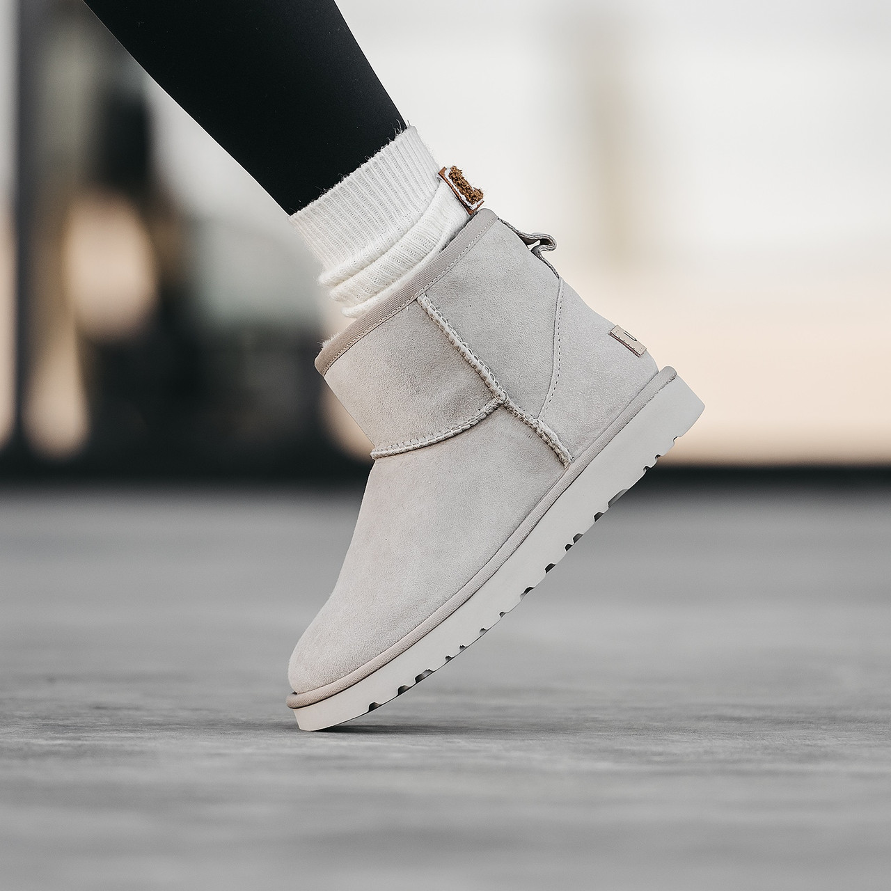 Зимові Жіночі Черевики UGG Classic Mini Light Grey / УГГ Класік Міні Світло Сірі