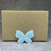 Аплікація Метелик- розмір 32*25 мм, колір- блакитний, арт 014540, 1 шт, Блакитний
