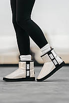 Зимові Жіночі Черевики UGG Classic Clear Mini Beige Black / УГГ Класик Клір Міні Бежеві з Чорним, фото 4