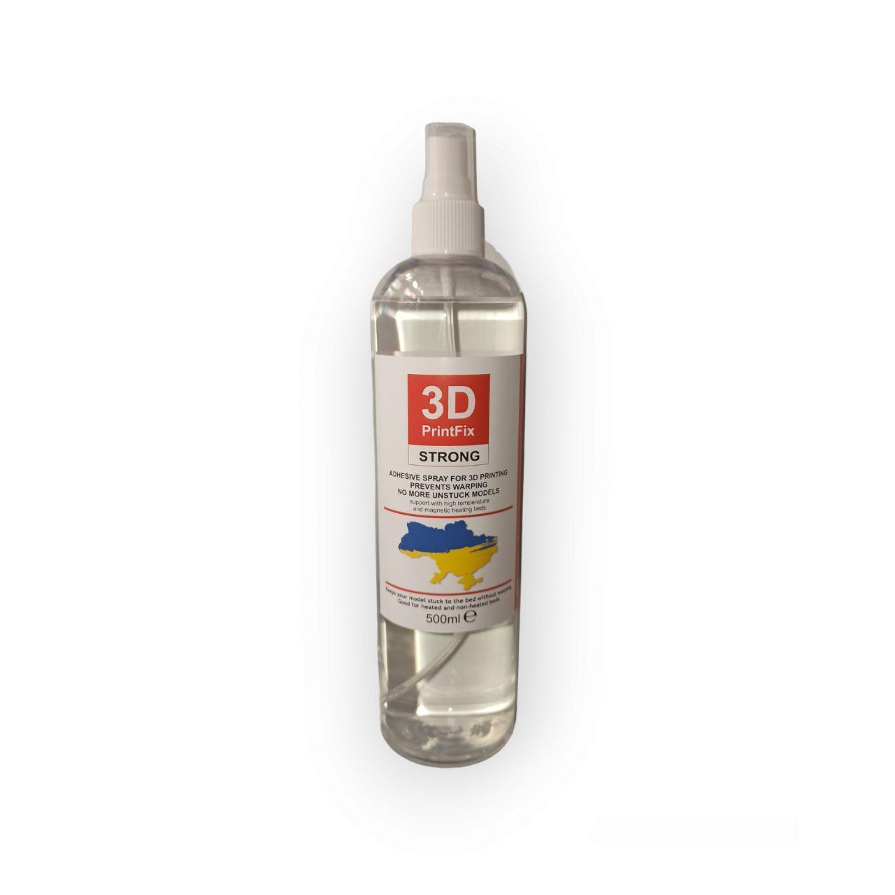 Клей для 3Д-друку "3D PrintFix Strong", спрей, 500мл / Адгезив для столу (пластини) 3D-принтера