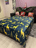 Новорічний плед із мікрофібри євро 200*220