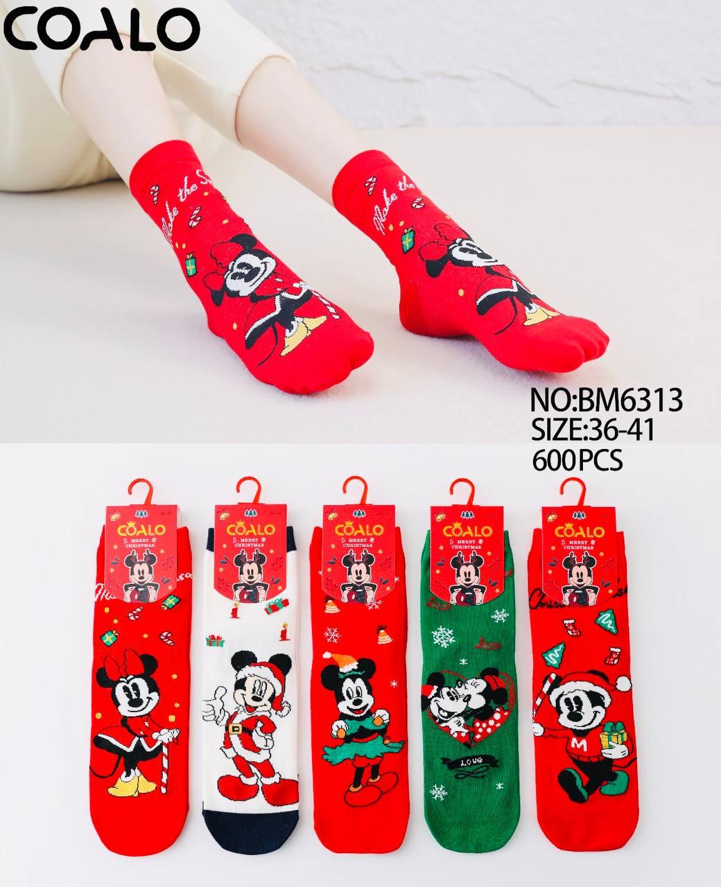 Шкарпетки жіночі 10 пар демісезонні новорічні бавовна Coalo розмір 36-41 мікс кольорів