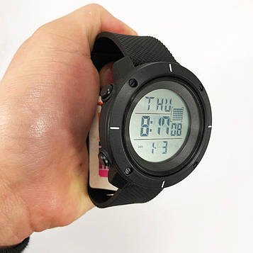 Годинник наручний чоловічий SKMEI 1213BK BLACK BIG SIZE, годинник тактичний протиударний. Колір: чорний