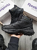 Зимові Чоловічі Кросівки Reebok Zig Kinetica 2.5 Edge High / Рибок Зіг Кінетика 2.5 Едж Високі Чорні (Хутро), фото 5