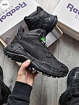 Зимові Чоловічі Кросівки Reebok Zig Kinetica 2.5 Edge High / Рибок Зіг Кінетика 2.5 Едж Високі Чорні (Хутро), фото 3