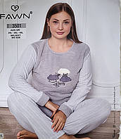 Піжама тепла жіноча фліс з махрою Туреччина 2XL, 3XL, 4XL