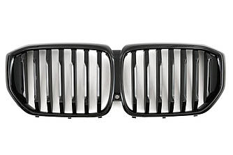 Решітка радіатора BMW X5 G05 LCI (2023+) тюнінг ніздрі (чорний глянець)
