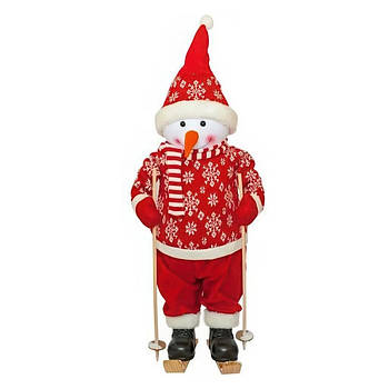 Новорічна фігурка Time Eco Веселий червоний сніговик 82 см (4820211100438)