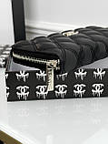 Жіночий гаманець Chanel великий — Шанель чорний срібло, фото 3