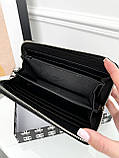 Жіночий гаманець Chanel великий — Шанель чорний срібло, фото 6
