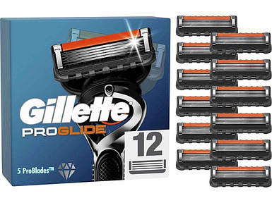 Змінні картриджі 12шт 40894 FUSION ProGlide для гоління ТМ GILLETTE FG