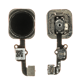 Шлейф (Flat cable) iPhone 6S/ 6S Plus з кнопкою меню "Home", з чорний пластикової накладкою