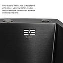 Готове рішення для кухні Lidz Handmade H7849BL Мийка інтегроване крило зліва Brushed Black PVD+Lidz Aria, фото 4