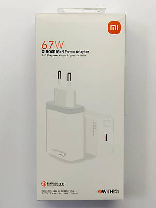 СЗУ блок Xiaomi 67W білий Type-c, фото 3