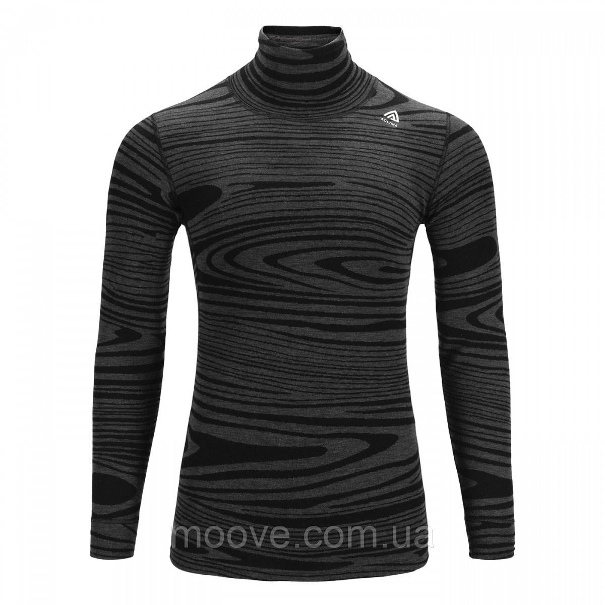Aclima Aclima WarmWool 200 Roll Neck Ms Black Motion L