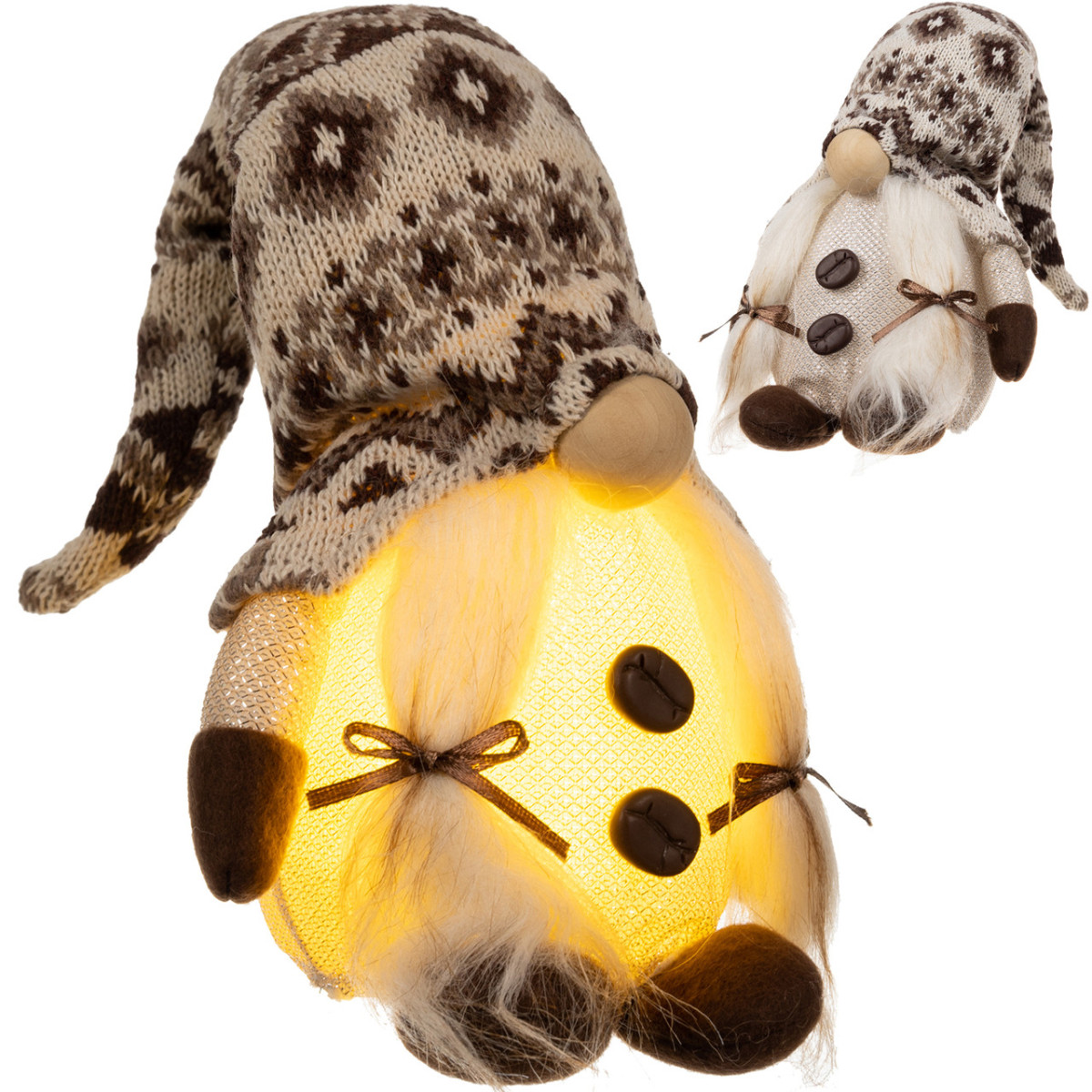 Новорічний Гном Нічник Різдвяний Ельф LED на батарейках Ruhhy 23754