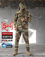 Тактический костюм 5 в 1 Multicam/Мультикам, военная форма из водоотталкивающей ткани Софтшел