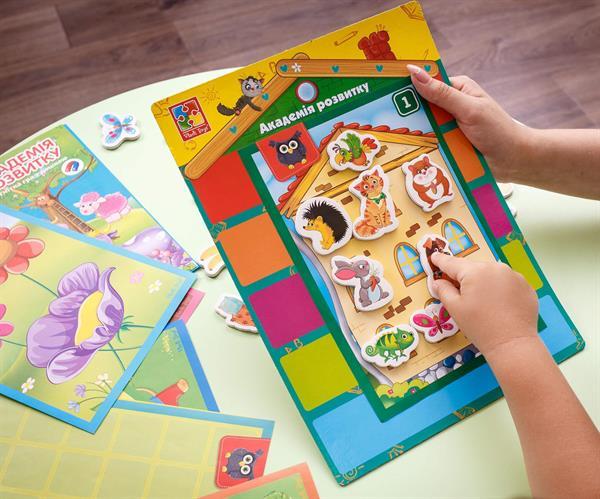 Навчальний набір Vladi Toys Властивості та ознаки з магнітною дошкою