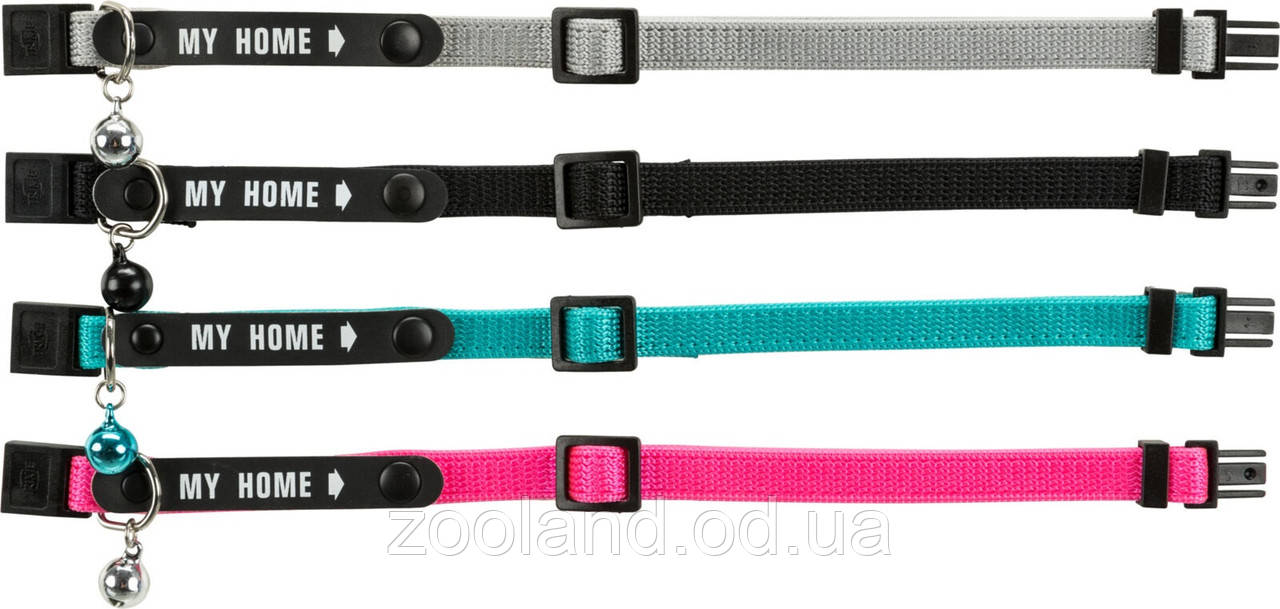 4180 Trixie My Home Ошейник для кошки, бірюзовий