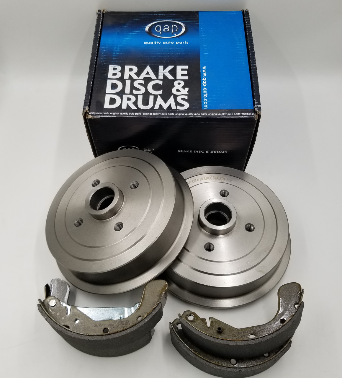 Барабани гальмівні Ланос, Сенс, Нексія (комплект 2шт.+колодки) QAP Польща