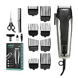 Машинка для стриження волосся VGR V-120 набір для стриження, професійна дротова машинка для стриження, фото 7