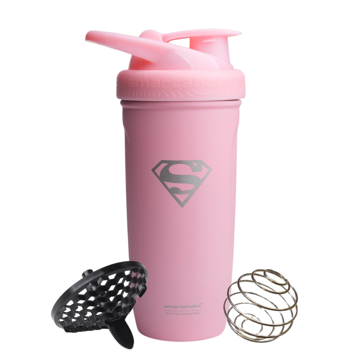 Шейкер спортивний SmartShake Reforce 900ml Supergirl Pink, фото 1