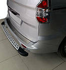 Накладка на задний бампер OmsaLine (матовая, нержавейка) для Ford Courier 2014-2023 гг