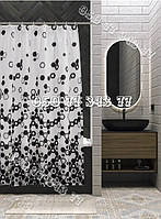 Тканинна шторка для ванної кімнати з кільцями "Troy" Miranda, розмір 180х200 см., Туреччина