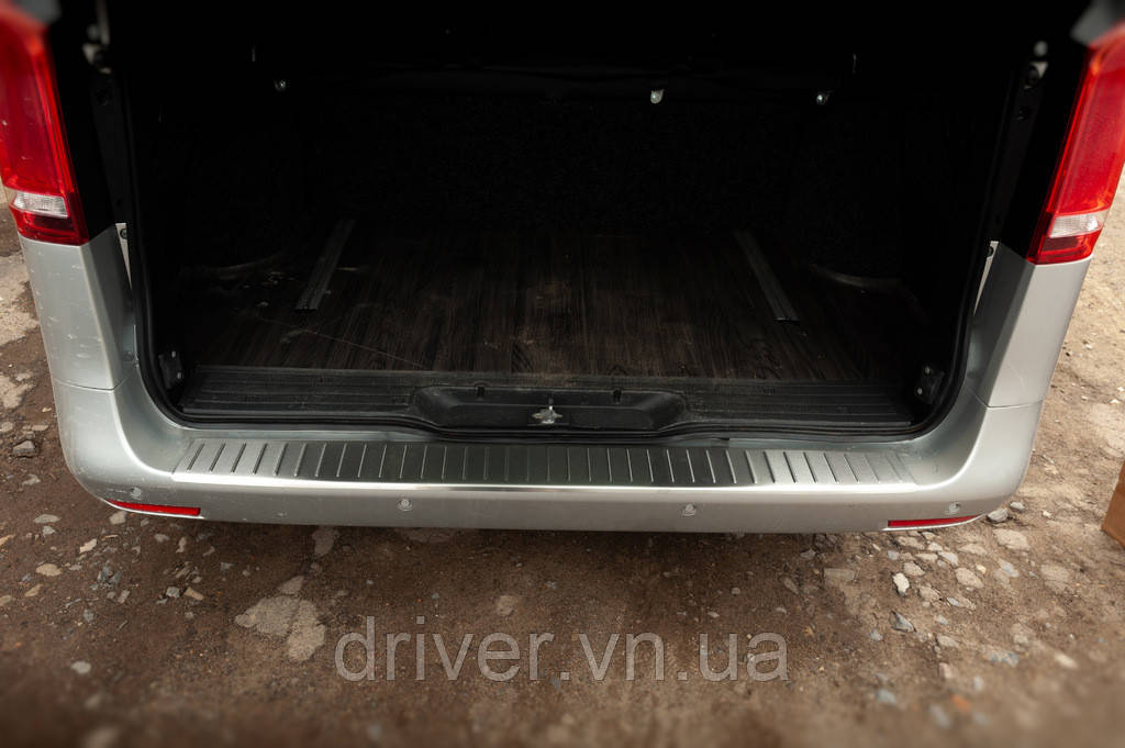 Накладка на задний бампер OmsaLine (нерж) Глянцевая для Mercedes Vito/V-class W447 2014- гг