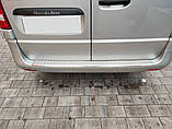 Накладка на задний бампер OmsaLine (нерж) Глянцевая для Mercedes Vito/V-class W447 2014- гг, фото 11